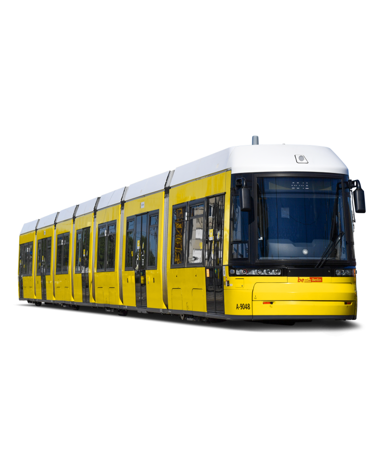 A tram from the side